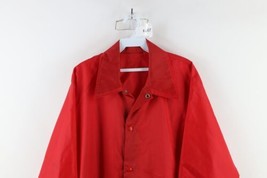 Vintage 70s Streetwear Mens XL Distressed Coach Coaches Windbreaker Jacket Red - £44.60 GBP