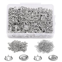 100 Sets Snap Button, 9.5Mm Metal Silver Snaps Buttons For Sewing And Crafting,  - £14.22 GBP