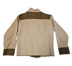 Childs Western Cowboy Button Down Tan &amp; Brown Measurements Pictured Vtg - £31.61 GBP