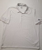Adidas Golf Polo Shirt Mens Size XXL 2XLWhite Stripe Embroidered Tour 18 - £17.11 GBP