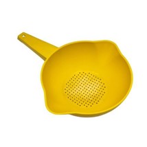 Tupperware Yellow Harvest Gold Strainer Colander Small 1200-8 Made in US... - $10.36