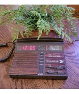 Vintage Technidyne  Tcr 270-a AM/FM Radio Alarm Clock Telephone Works ! ... - $32.73
