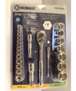 Kobalt  24-Piece Metric Polished Chrome Mechanics Tool Set #86787 - £19.60 GBP