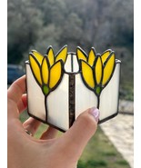 Flower Candle holder, Stained glass candle stick, Romantic gift,Tea ligh... - €72,62 EUR