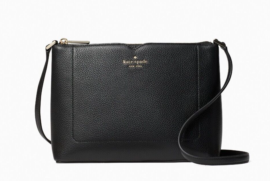 New Kate Spade Harlow Pebble Leather Crossbody Black - $92.91