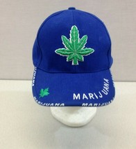 Canadian Marijuana Cotton Blue/Green  Strap Back One Size Spellout Ball ... - $7.92