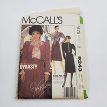 McCalls Sewing Pattern 9243 Cut Misses Jacket Blouse Skirt &amp; Belt Miss S... - $6.89