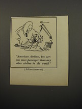 1950 American Airlines Ad - cartoon by George Price - Carries More - £14.56 GBP