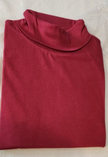 Anthony Richards Knit Turtleneck Top Women&#39;s Plus 4X Long Sleeve Cranber... - $16.95