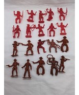 Lot Of (20) Vintage 1960s Red Brown Cowboys Vs Indian Plastic Toy Figure... - €27,17 EUR