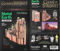 Game of Thrones Red Keep Castle Metal Earth ICONX 3D Steel Model Kit NEW... - $23.13