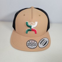 Mexican Flag Logo Hooey Hat Boquillas Tan With Black Mesh Snapback 2118T... - $26.99