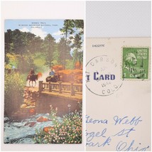 Kit Carson CO 1948 Barrel Duplex Cancel Washington 1 Cent Stamp On Postcard - $33.87