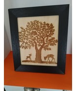 Laser Engraved 7 1/2&quot; x 9 1/2&quot; picture of Tree with Deer Standing under it - $655.57 MXN