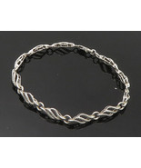 JWBR 925 Sterling Silver  - Genuine Diamonds Shiny Swirl Chain Bracelet ... - £68.44 GBP