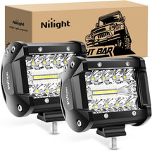 Nilight 2PC 4Inch 60W LED Light Pods Flood Spot Combo for Off-Road SUV T... - $42.99