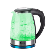 CrystalHeat Pro - 1200W Electric Glass Kettle with Fast Boil &amp; US Plug - €34,46 EUR