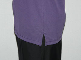 Mens Dressy T-Shirt  Log-In Uomo Soft Crew Neck Corded Short Sleeves 218 Purple image 2
