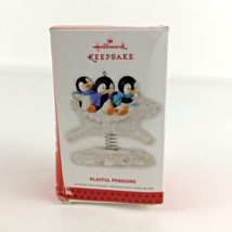 Hallmark Keepsake Christmas Tree Ornament Playful Penguins Ice Reindeer New 2013 - £19.71 GBP
