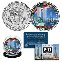 20th ANNIVERSARY 9/11 World Trade Center 2001-2021 Official JFK Half Dollar Coin - £7.30 GBP