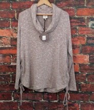 NEW Knox Rose Women&#39;s Slouchy Sweater-Top M Heathered Blush Cowl Neck NWT - £11.07 GBP