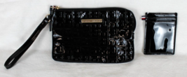 Tommy Hilfiger Black Women Logo All Over Print Wristlet With Wallet Clut... - $9.46
