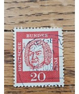 Germany Stamp Johann Sebastian Bach 20pf Used 829 Circular Cancel - $0.99