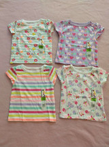 4 Piece Lot of  Baby GIRL Spring Summer Clothes Size 3-6 mo T-SHIRTS - £11.03 GBP