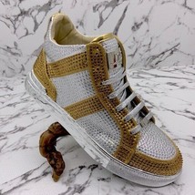 Men&#39;s J75 by Jump Gold | Silver Spezia Mid Top Sneakers - $150.00