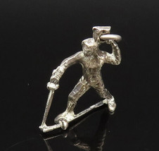 925 Sterling Silver - Vintage Standing Figure With Sword Charm Pendant -... - $32.22