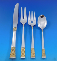 Golden Columbine by Lunt Sterling Silver Flatware Service for 12 Set 50 ... - $2,965.05