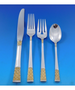 Golden Columbine by Lunt Sterling Silver Flatware Service for 12 Set 50 pieces - $2,965.05