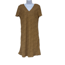 Vintage Sheri Martin New York Womens Plus Size 18 Dress Gold Black Lined... - $28.04