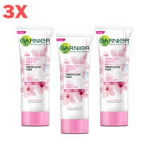 3X Garnier Sakura White Pinkish Glow Foam Facial Cleanser Brightening Sk... - £55.13 GBP