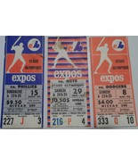 Montreal Expos 1982 Ticket Stub Collection 3 pc Dodgers Phillies Mets VG... - $20.26 CAD