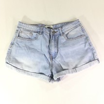 Forever 21 High-rise Denim Mini Shorts Jean size 27 Blue Roll-up Women&#39;s Junior  - $9.89