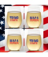 TRUMP Set of 4 Tritan Plastic Unbreakable 16 oz Stemless Wine Glasses - ... - $23.99