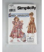 Simplicity 7550 Daisy Kingdom Sewing Pattern Girl Sz HH 3, 4, 5 6 Dress ... - £5.51 GBP