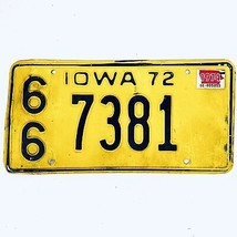 1974 United States Iowa Mitchell County Passenger License Plate 66 7381 - £14.89 GBP