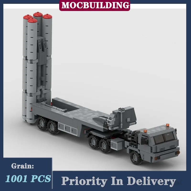 MOC Military Tank S-400 Model Building Block Assembly Transport Truck Boy - £134.16 GBP