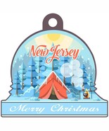 New Jersey Snow Globe Christmas Tree Ornament - $203.99 MXN