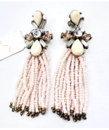 Caroline Hill Seed Bead Tassel Statement Pierced Earrings - $23.76