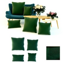 Decorative dark green velvet pillow, mix size, classic pillow, 18x18&#39;&#39; - £38.33 GBP