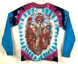 Vtg Grateful Dead Tie Die T-Shirt - Liquid Blue 1995 - Long Sleeve - Cotton - £146.44 GBP