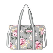 MOSISO Laptop Tote Bag for Women (17-17.3 inch), Canvas Rose Multifunctional Wor - £55.86 GBP