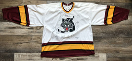 Chicago Wolves Jersey ProWear Bauer Hockey White Autograph Vintage 90s Size XXL - £117.44 GBP