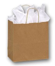 EGPChecks Paper Shoppers Bag, Size 10 x 5 x 10 Kraft Color 250 Bags - £99.72 GBP+