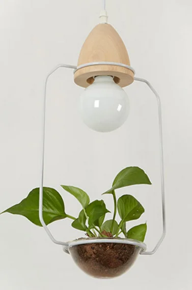 Art Deco Led Plant Pendant Light With  Base E27 Creative Rustic Pot Culture Hang - £206.17 GBP