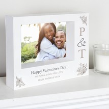 Personalised Box Photo Frame Couples Initials 7x5 Landscape , Valentine&#39;... - $13.99