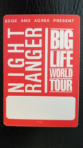 NIGHT RANGER - 1987 ROSEMONT, ILLINOIS ORIGINAL CLOTH TOUR BACKSTAGE PASS - £15.18 GBP